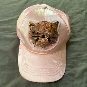 Y2k pink sequins reversible cap